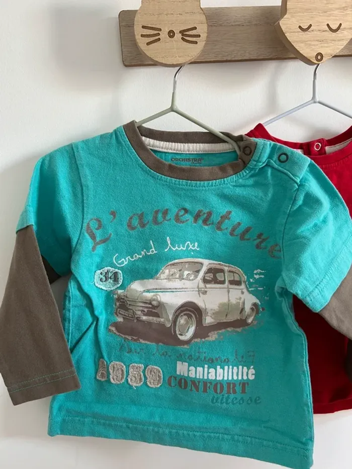 Lot de 3 t-shirt manches longues - 18 mois - photo numéro 3