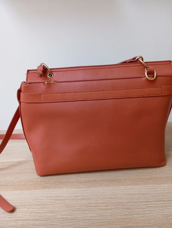 Sac à main corail Merry Scoot avec bandoulière - photo numéro 6