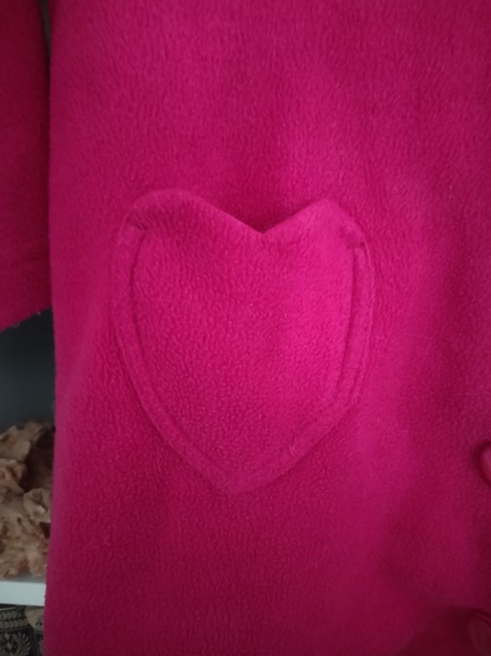 Robe de chambre polaire rose boutons cœur "La redoute" - photo numéro 8