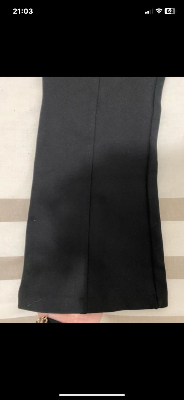 Pantalon noir évasé court - photo numéro 5