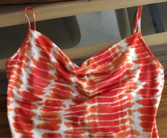 Robe orange et blanche - Shein - photo numéro 2