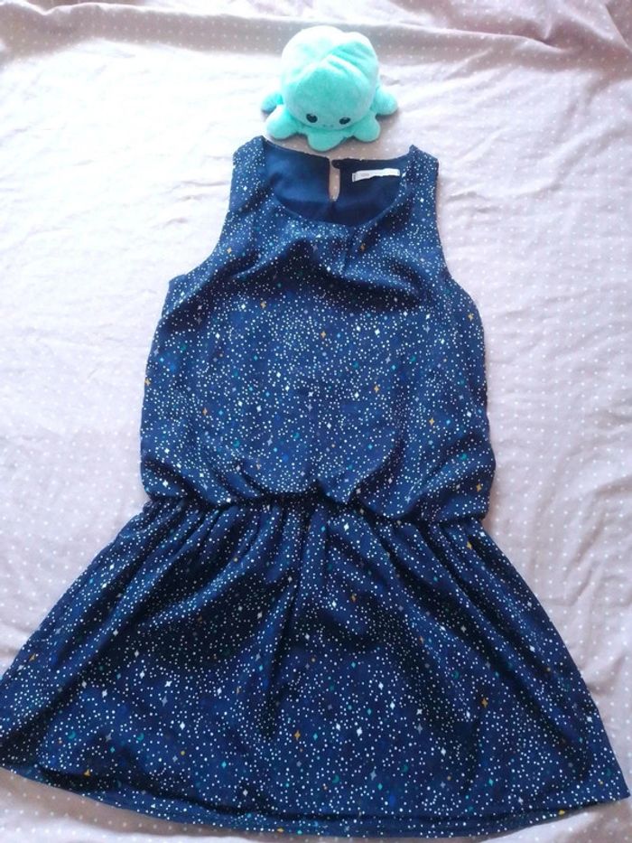Robe bleu avec doublure