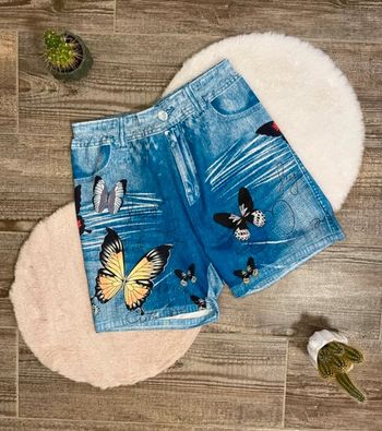 Short imitation jean papillons Emery Rose
