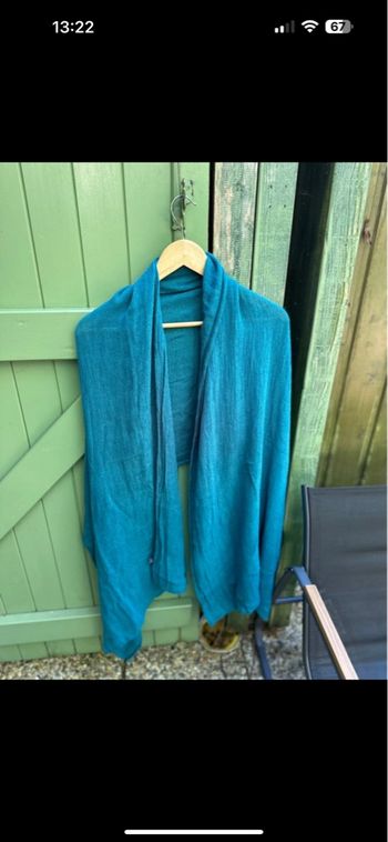 Écharpe en laine bleu