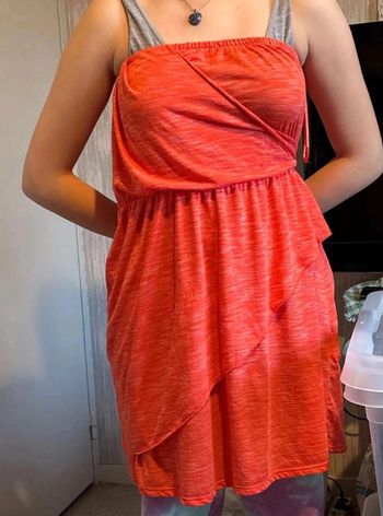 Magnifique  robe  corail  taille xl/42