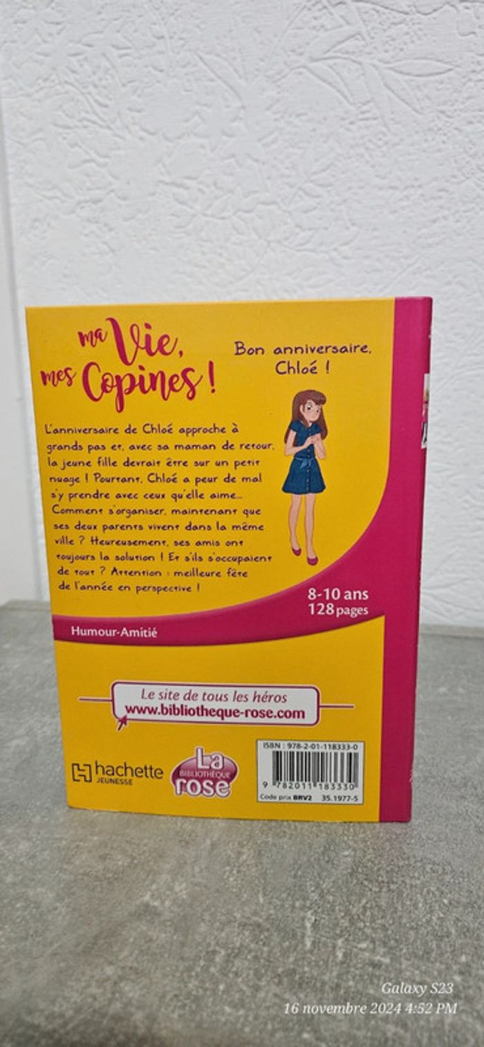 Livre - Ma vie mes copines - Bon anniversaire Chloé - photo numéro 2