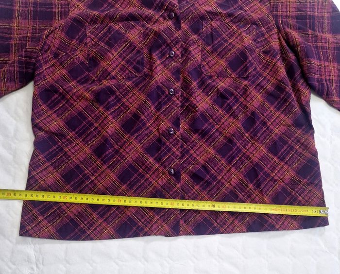 Chemisier Fluide Carreaux Violet/Prune Kiabi – Taille 48 - photo numéro 5