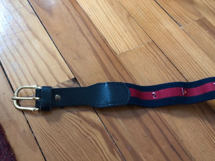Ceinture cuir corde bleu marine bordeaux Célio - photo numéro 3