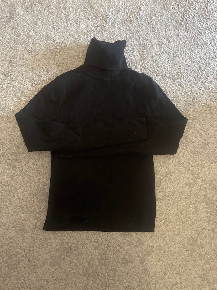 Pull à col roulé noir - photo numéro 2