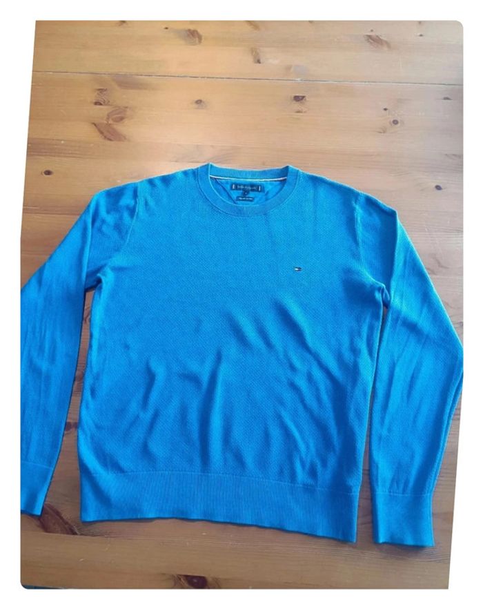 Pull coton Tommy Hilfiger bleu M - photo numéro 2