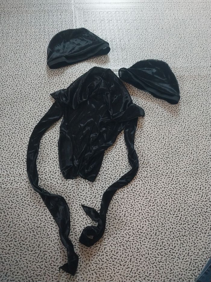 Lot bonnet satin + durag velours noir – protection cheveux