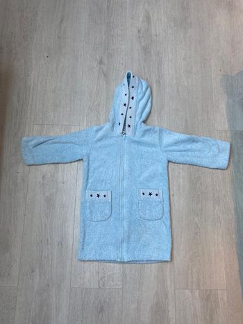 Peignoir garçon 2-4 ans avec capuche fermeture éclair