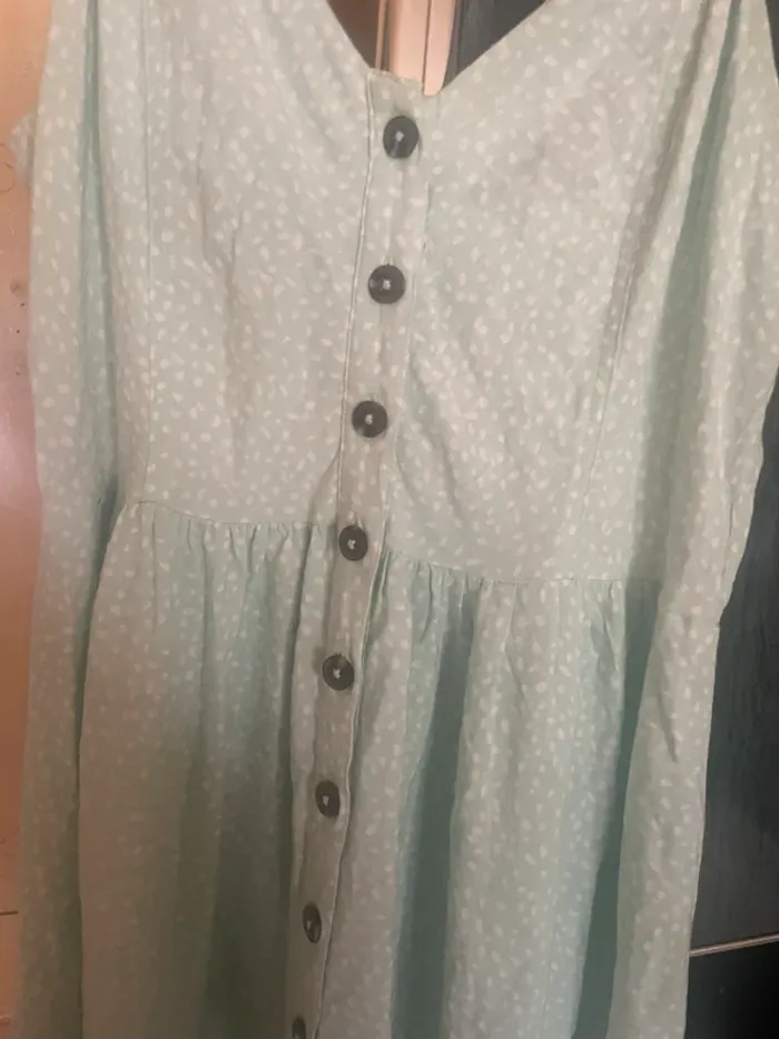 Robe longue vert eau - photo numéro 2