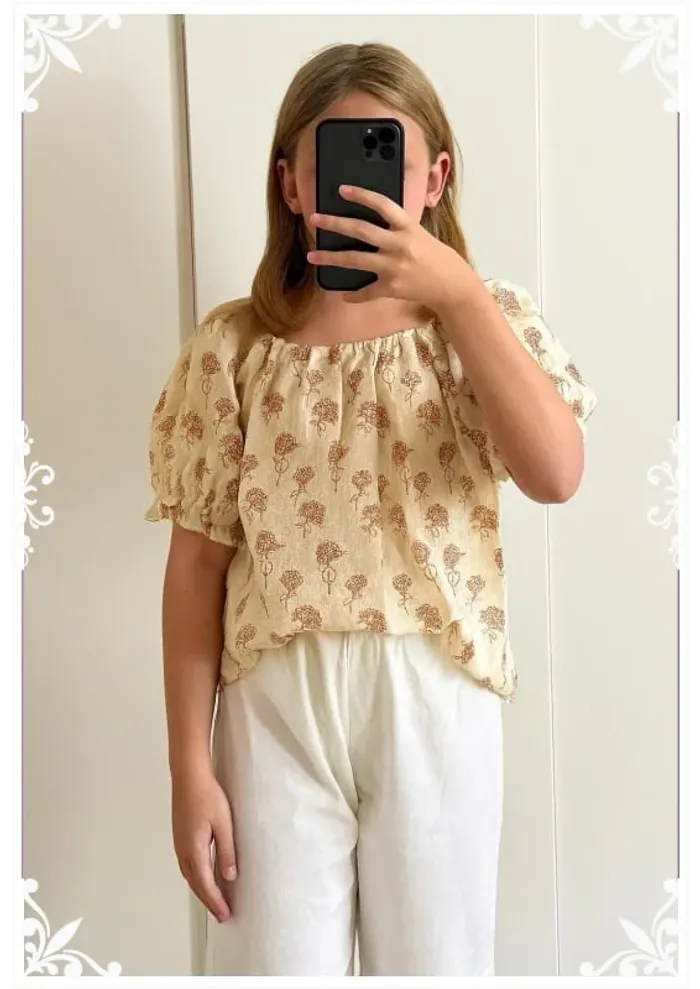 Chemisier fille beige en 12 ans lililotte - photo numéro 2