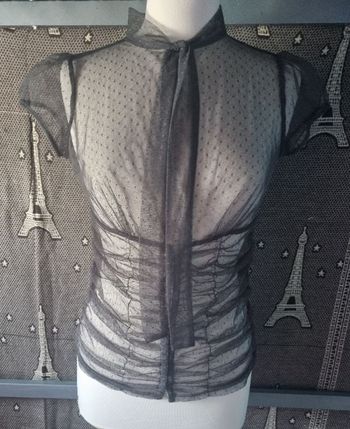 Chemisier transparent en dentelle taille S