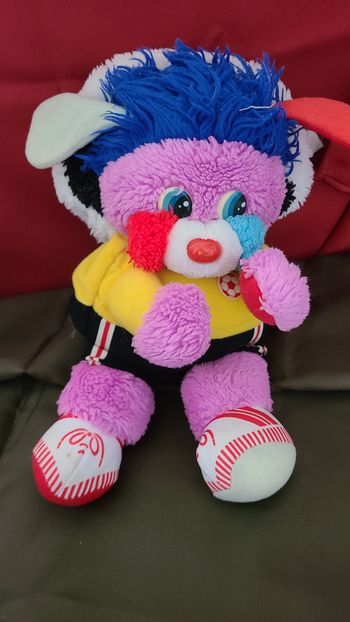 Ancienne Peluche Doudou Popples Sportif Football Transforme Ballon de 1986