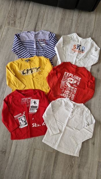 lot de 6 tee-shirt manches longues
Taille 5 ans
