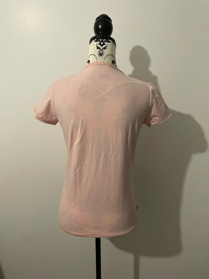 T-shirt Levi’s taille L 40 rose clair col rond extensible - photo numéro 5