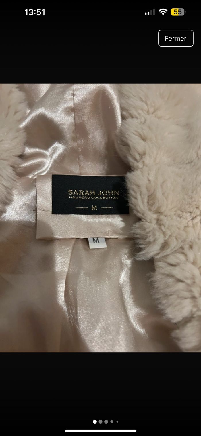 Manteau avec capuche beige, plus poche - photo numéro 7
