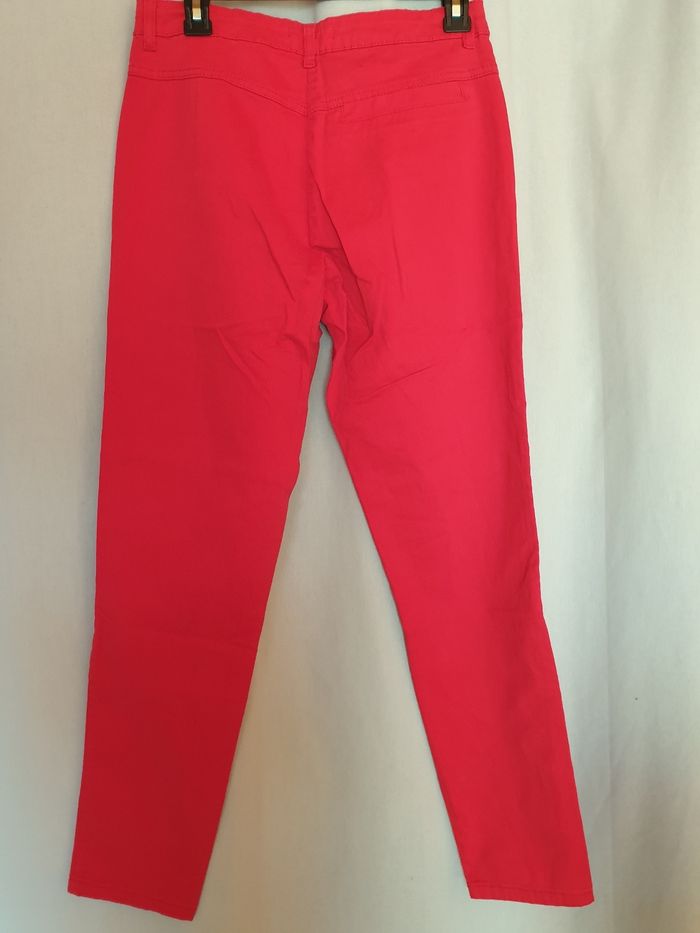 Jeans 7/8e Rouge femme Terre de Marins 38 - photo numéro 3