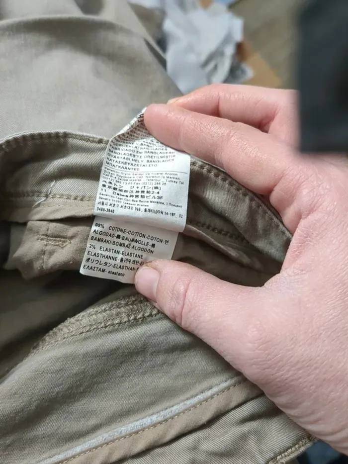 Jeans United Colors of Benetton beige foncé - photo numéro 5