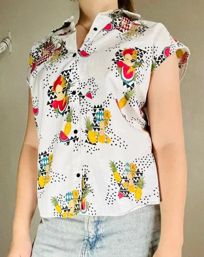 Chemisier blouse chemise sans manche Zara #EmmaLilleM38