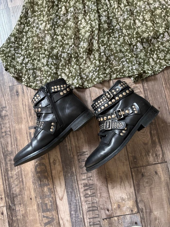 Bottines rock argentées Eden Shoes pointure 37 - photo numéro 4