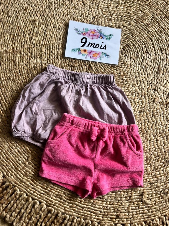Lot short été 9 mois