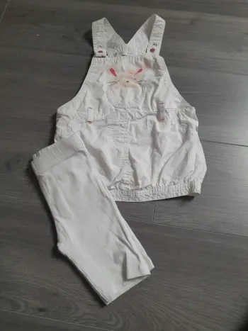 Ensemble salopette jupe + legging 12 mois Gémo