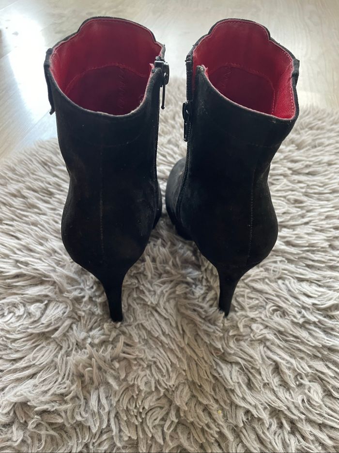 Bottines à talon en daim - photo numéro 4