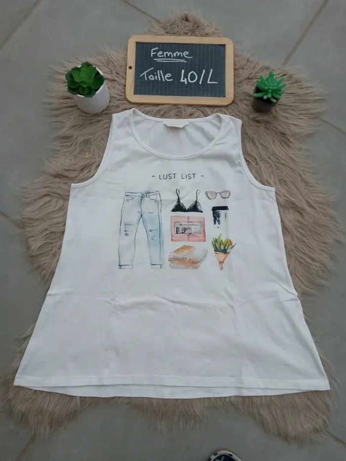 Débardeur long taille L