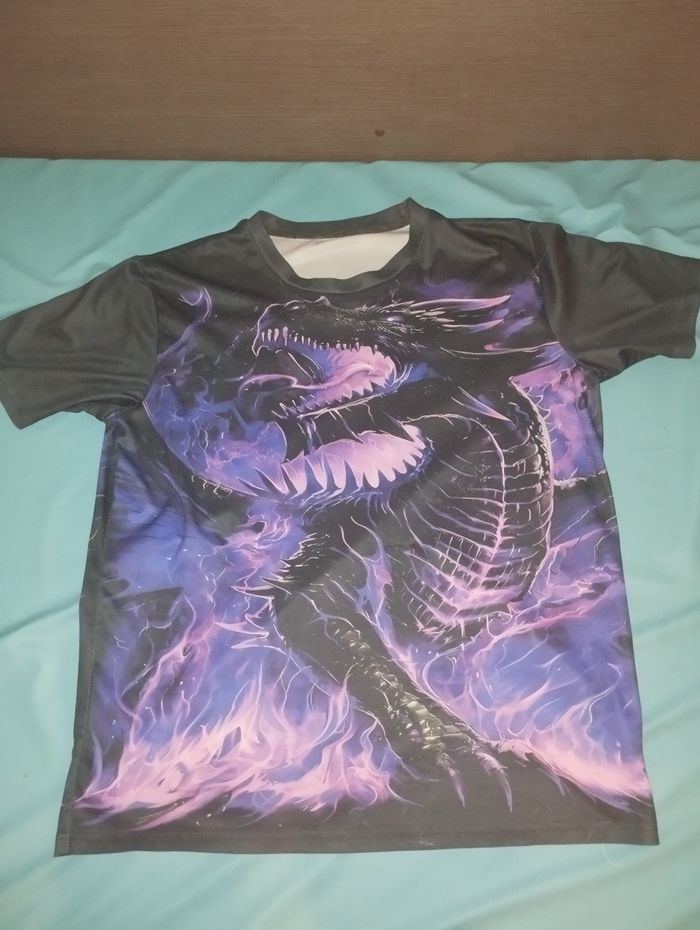 T-shirt violet noir - photo numéro 2