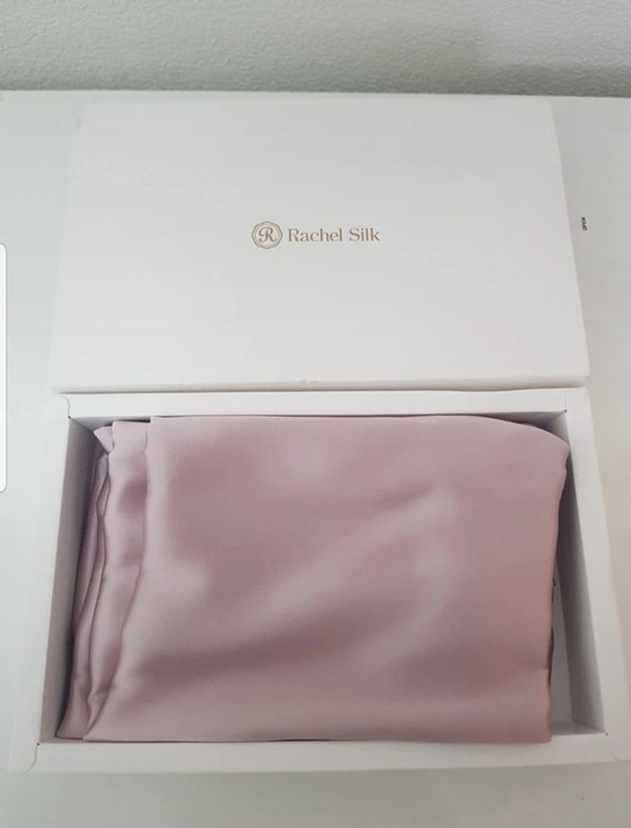 Taie en soie véritable rose - photo numéro 2