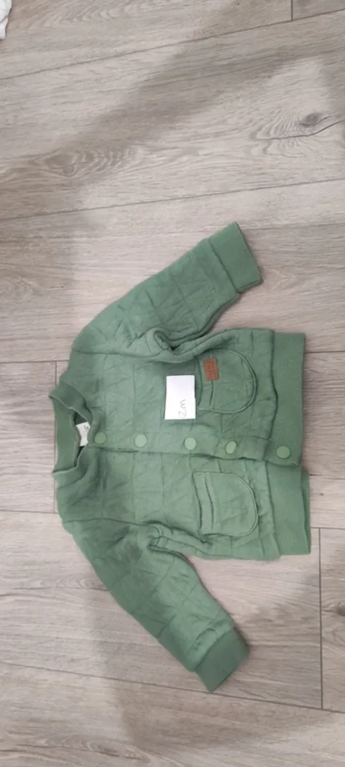 Veste gilet tape à l'oeil kaki - photo numéro 2