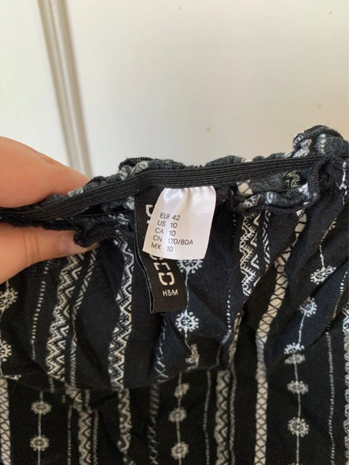 Combi-short noir à épaules dénudés femme - Taille 42/L H&M - photo numéro 3