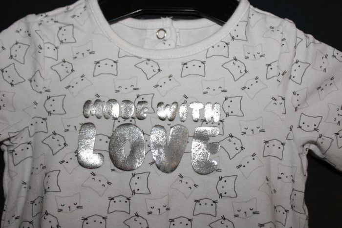 T-shirt manches longues et pantalon jean élastique taille 3 mois 59-60 cm - photo numéro 5