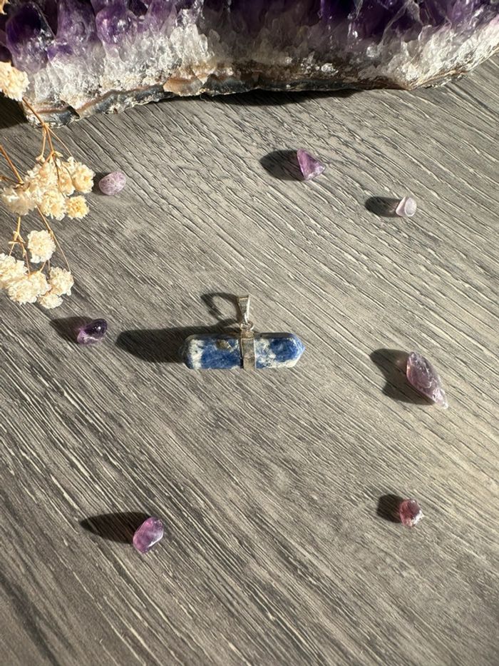 Pendentif en azurite - Pierre naturelle - photo numéro 3