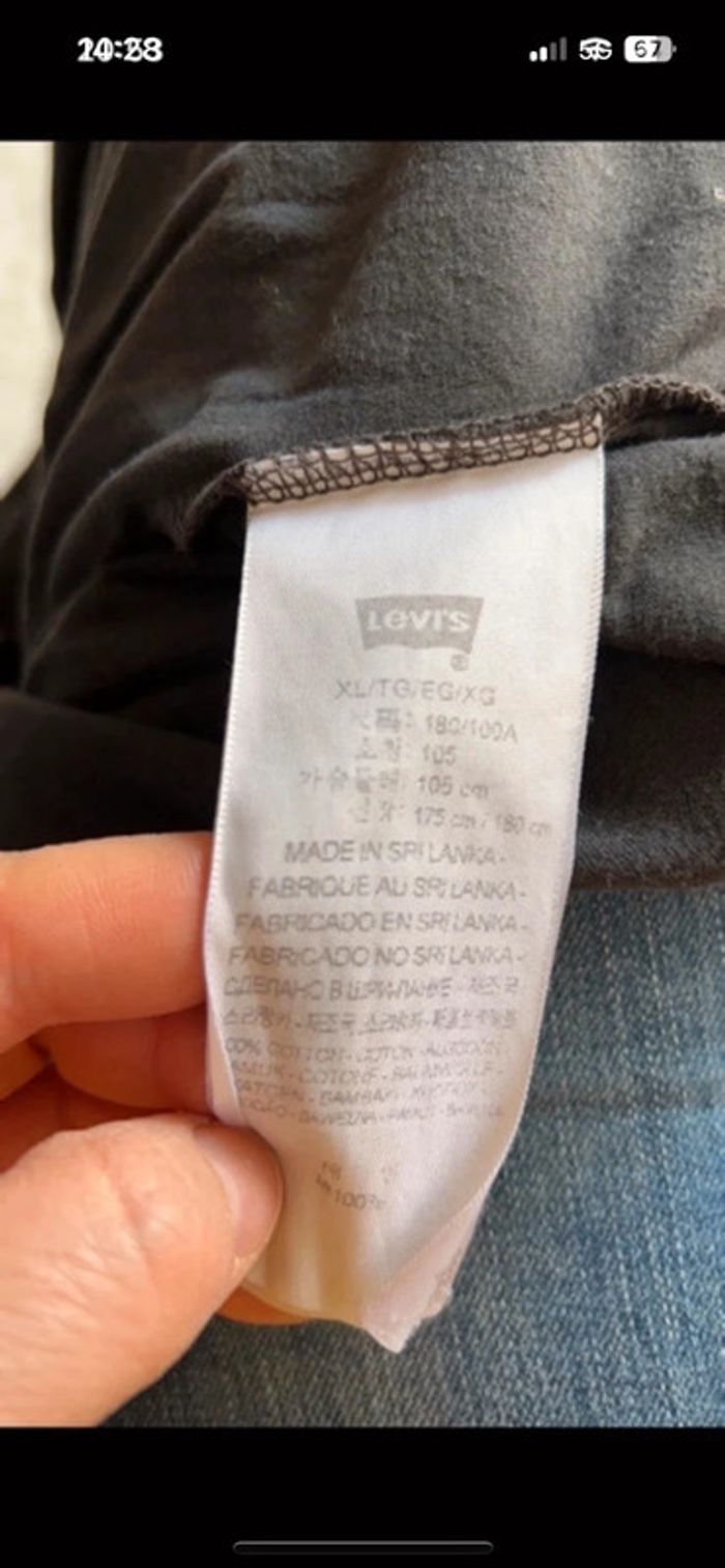 Teeshirt Levis gris manches longues XL - photo numéro 5