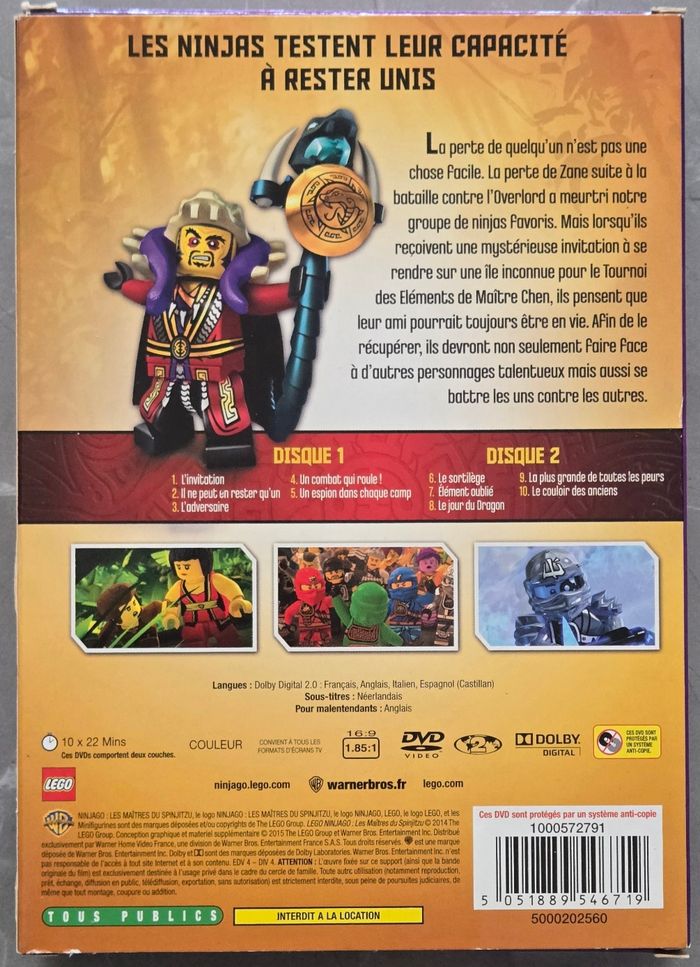 Lego Ninjago Le Tournoi des Éléments (Saison 4) Dvd d'occasion en très bon état - photo numéro 3
