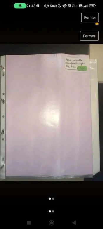 Lot de 20 feuilles de papier A4 clairefontaine 80g violet lilas parme