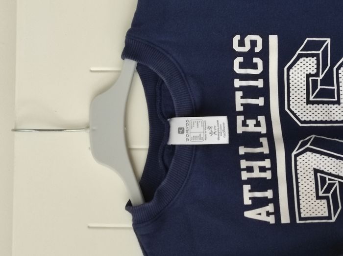 Sweat fille 6 ans – texte imprimé – bleu marine et blanc - photo numéro 4