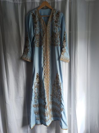 Caftan marocain bleu ciel
