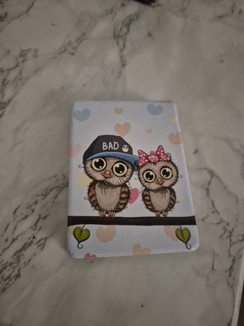 Miroire de poche couple hiboux 