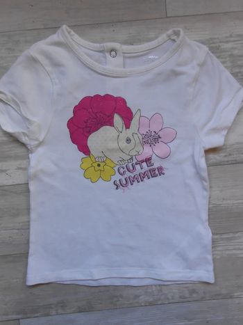 Tee shirt été lapin fille Orchestra 23 mois