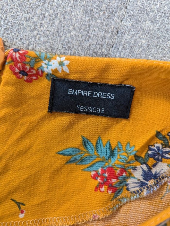 Robe moutarde - Motif floral - Yessica - photo numéro 5