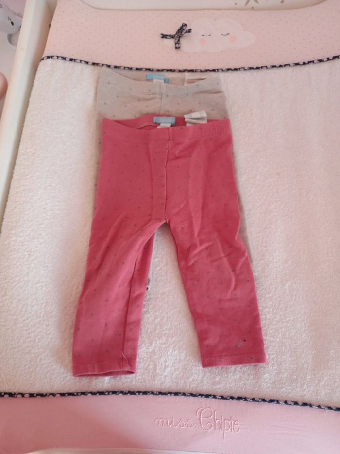 2 leggins 12 mois
