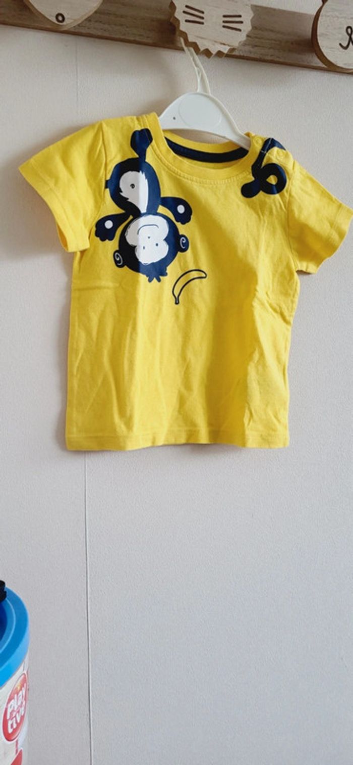 T shirt jaune 9 mois lupilu - photo numéro 2