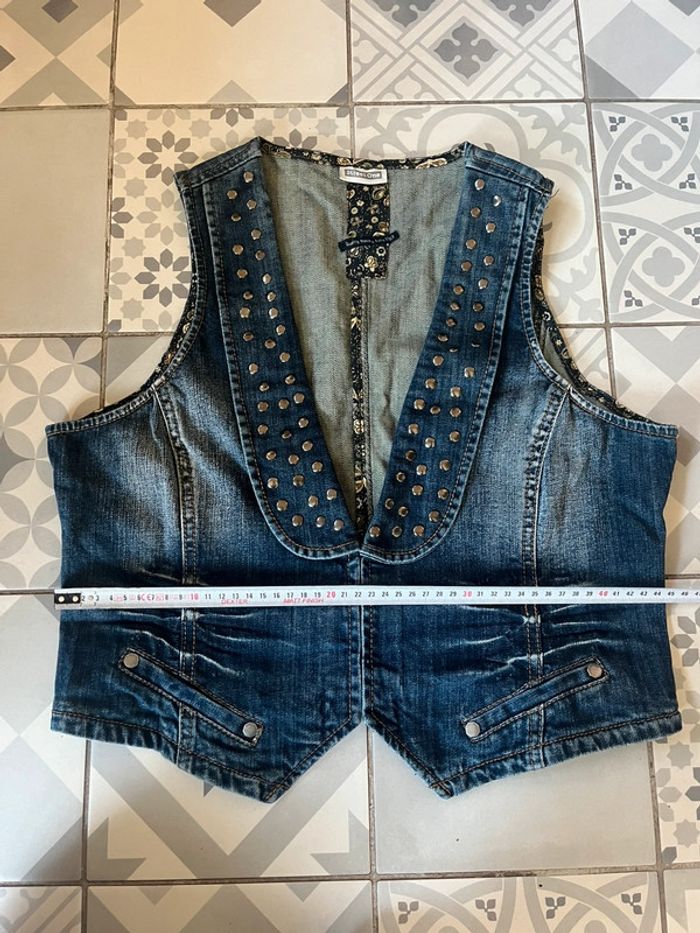 Veste gilet en jean - photo numéro 6