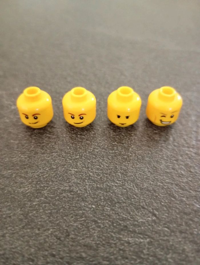 4 têtes figurines lego - photo numéro 2