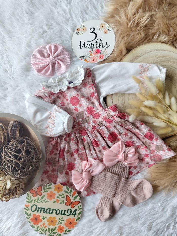 Ensemble complet 4 pièces sergent major fille 3 mois 🎀